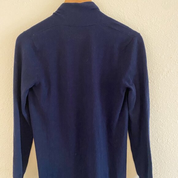 Maison Cashmere Stresa Long Open Cardigan Duster - Blue Made in Italy, Size S - Picture 6 of 8